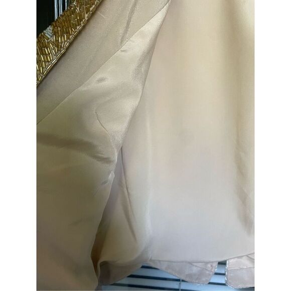 Haute Hippie (Serena Gossip Girl) Beaded Blazer Tan/ Gold XS Evening Jacket - Picture 16 of 16